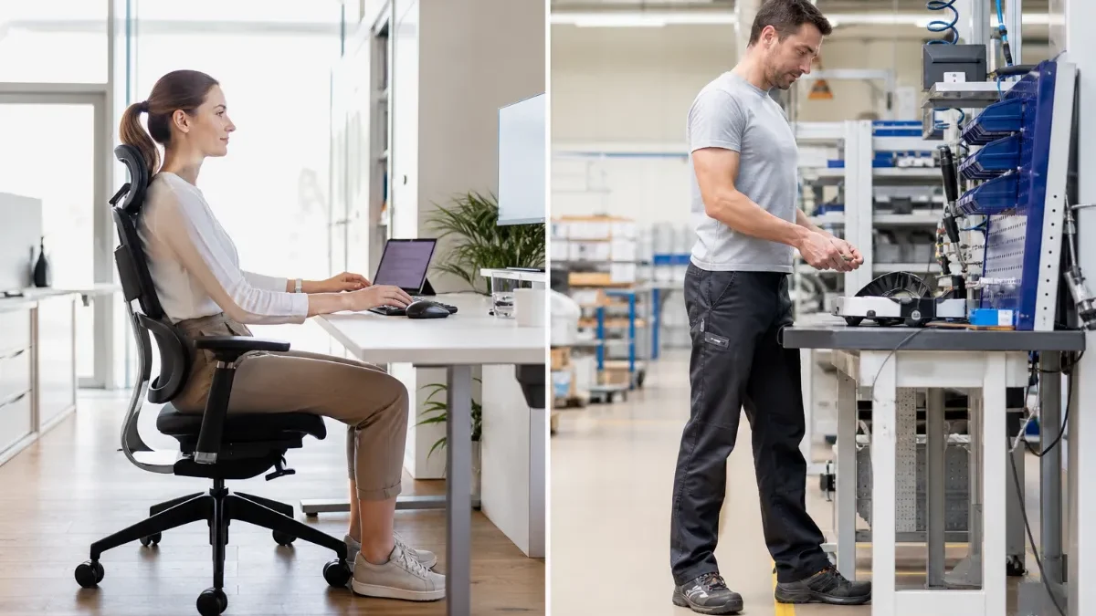 Pravilna ergonomska ureditev pisarniškega in tovarništkega delovnega mesta