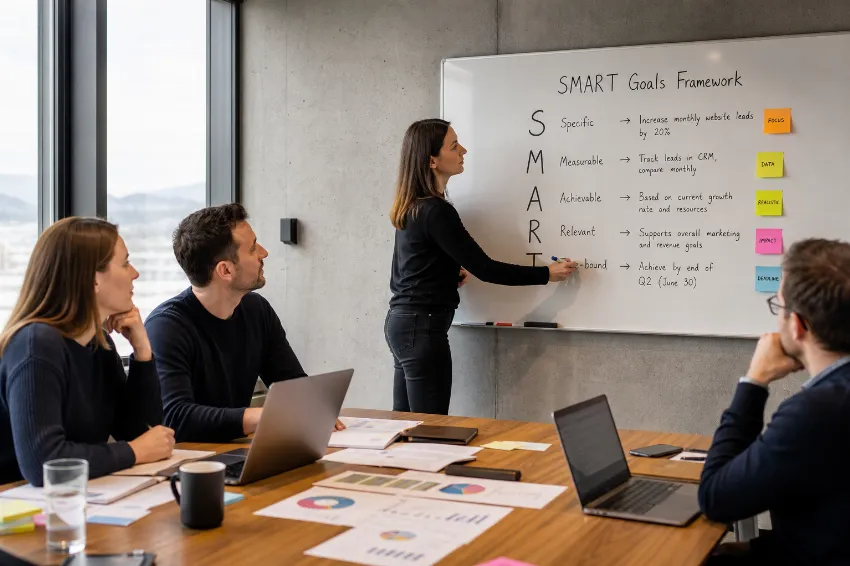 Okvir SMART ciljev s praktičnim primerom za vsako črko